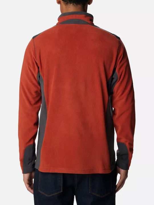 Men's Fleece Cardigan Red