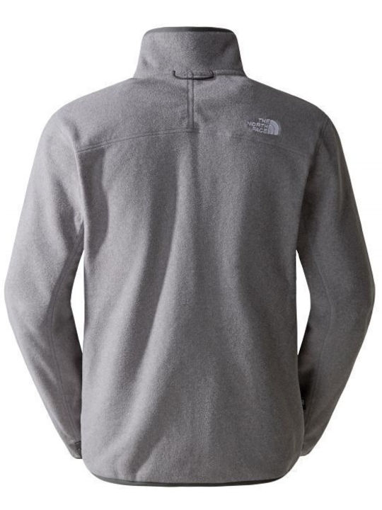 100 Glacier Men's Fleece Cardigan Grey