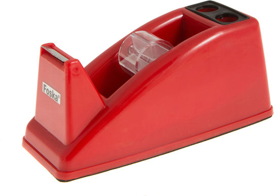 Βάση Σελοτέιπ Μικρή Foska Tape Dispenser T21004 Κόκκινη