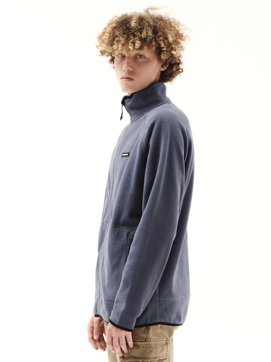 Men's Fleece Cardigan Stone-Blue