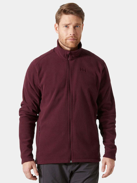 Men's Fleece Cardigan Burgundy