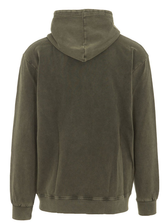 Rose & Cigar Men's Hooded Cardigan Khaki