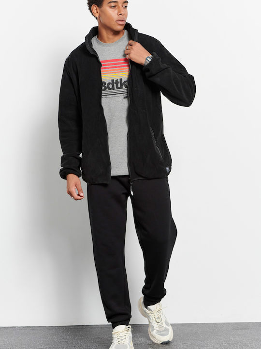 Herren Fleecejacke Schwarz