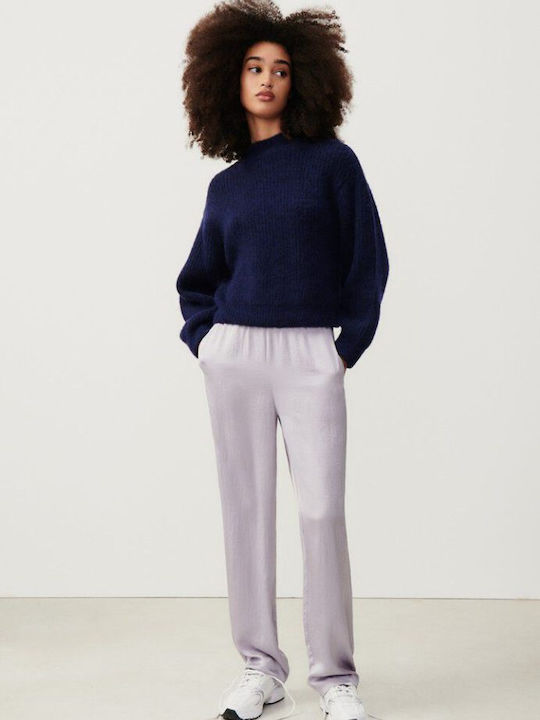 Women's Long Sleeve Sweater Navy Blue