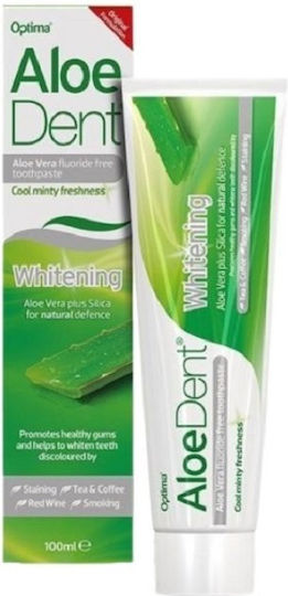 Optima Naturals Aloe Dent Whitening Οδοντόκρεμα Χωρίς Φθόριο για Λεύκανση 100ml