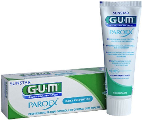 GUM Paroex 0,06% CHX + 0,05% CPC Οδοντόκρεμα με Χλωρεξιδίνη για Πλάκα & Ουλίτιδα 75ml
