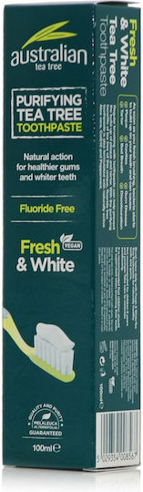 Optima Naturals Australian Tea-tree Fresh & White Οδοντόκρεμα Χωρίς Φθόριο για Πλάκα & Τερηδόνα 100ml