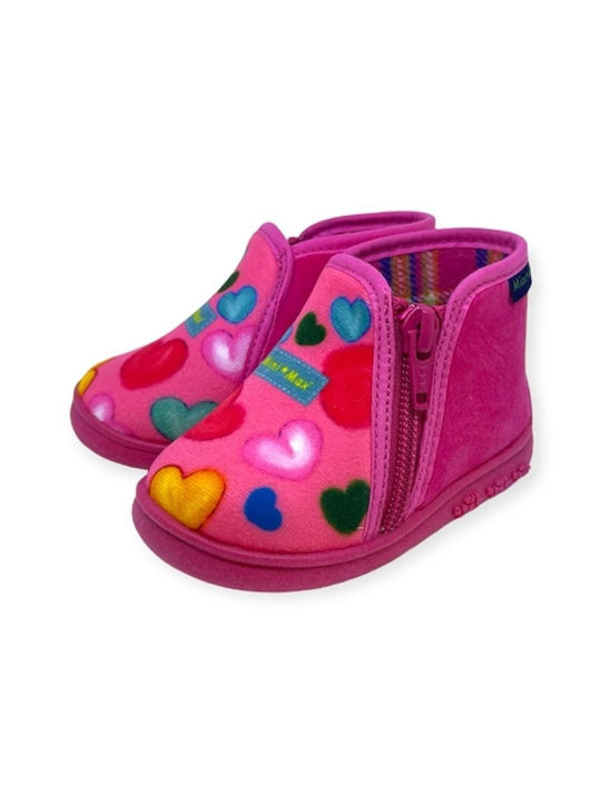 Mini Max Girls Anatomic Bootie Slippers 3 Fuchsia