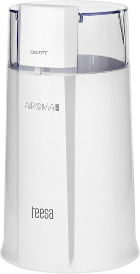 Teesa Aroma Ηλεκτρικός Μύλος Καφέ 160W με Χωρητικότητα 50gr Λευκός