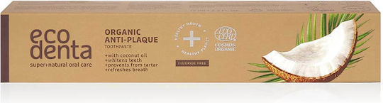 Ecodenta Organic Anti-plaque Οδοντόκρεμα Χωρίς Φθόριο κατά της Πλάκας 75ml