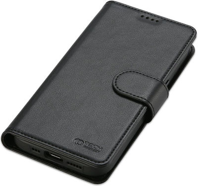 Tech-Protect Brieftasche Synthetisches Leder / Silikon Schwarz (iPhone 15)