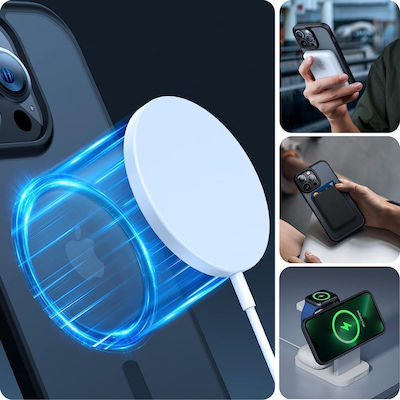 Tech-Protect Magmat Umschlag Rückseite Silikon / Kunststoff Schwarz (iPhone 15 Pro Max)