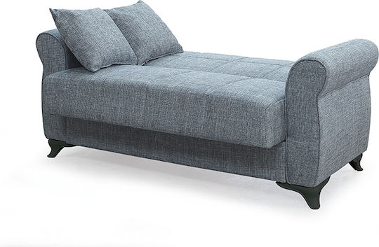 Lena Two-Seater Couch Bed Grey 153x73x75 cm