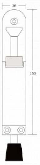 Metallic Door Stopper Silver IR-81363