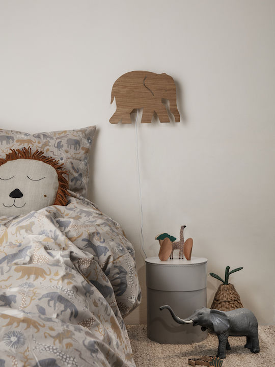 Ferm Living Καλάθι Αποθήκευσης Rattan με Καπάκι Μπεζ 19x19x30cm