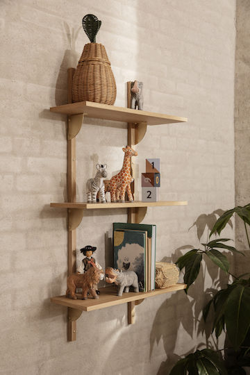 Ferm Living Καλάθι Αποθήκευσης Rattan με Καπάκι Μπεζ 19x19x30cm