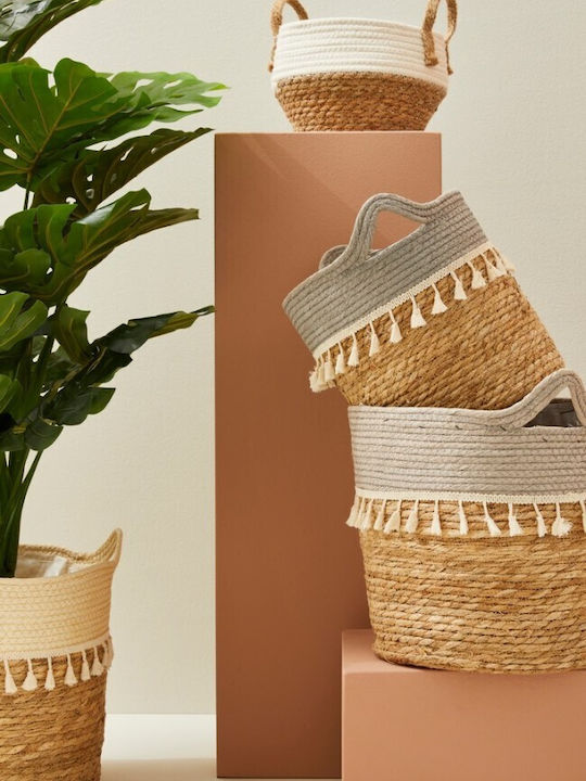 Bizzotto Decorative Basket Wicker with Handles Brown