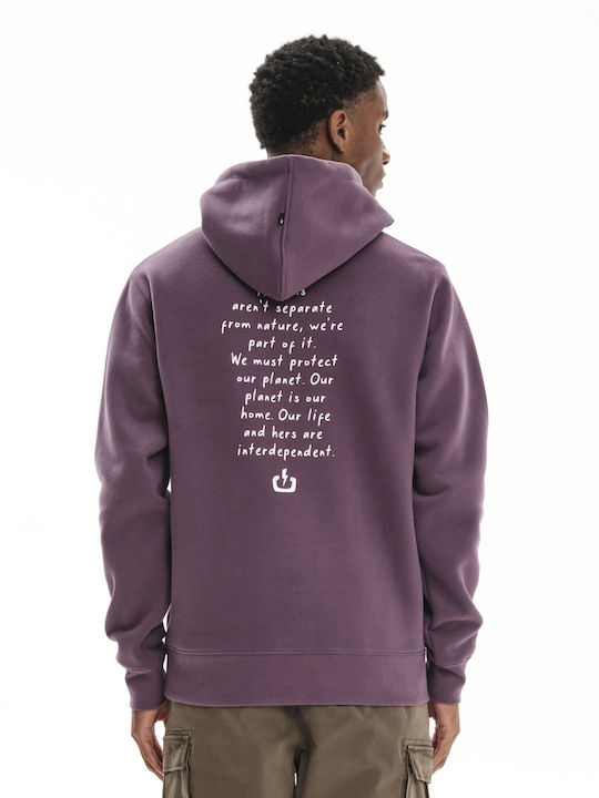 Sweatshirt with Hood Purple