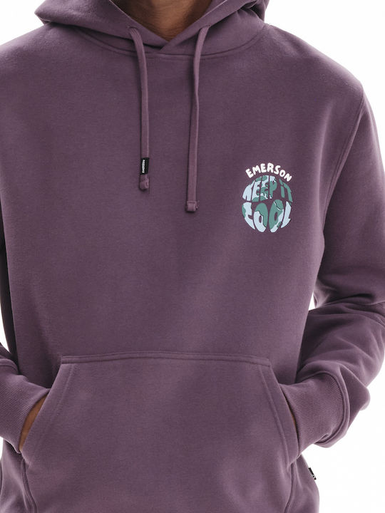Sweatshirt with Hood Purple