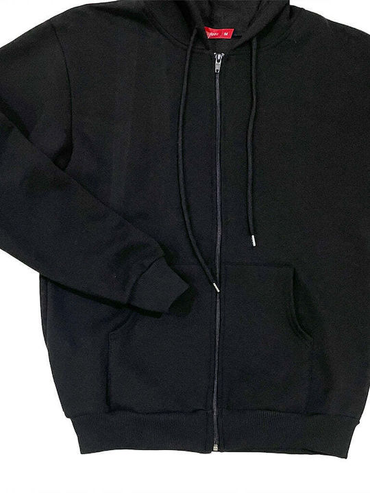 Ustyle Men's Sweatshirt Jacket with Hood Black