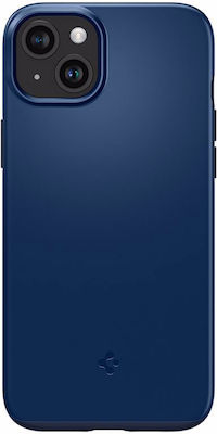 Spigen Thin Fit Plastic / Silicone Back Cover Navy Blue (iPhone 15 Plus)