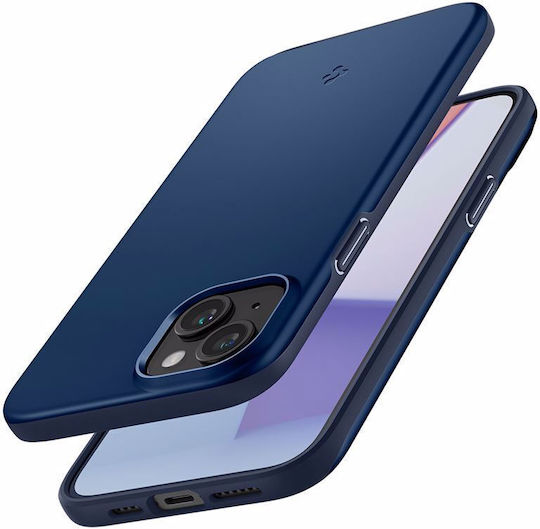 Spigen Thin Fit Back Cover Plastic / Silicone 1.55mm Navy Blue (iPhone 15 Plus)