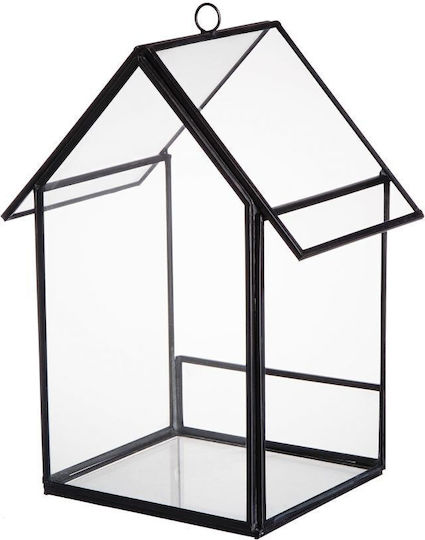 Butlers Laterne Glas Schwarz 15x11cm 1Stück