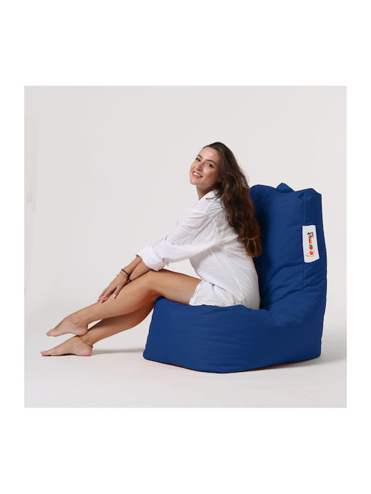Πουφ Sessel Diamond Blue 60x90x35cm