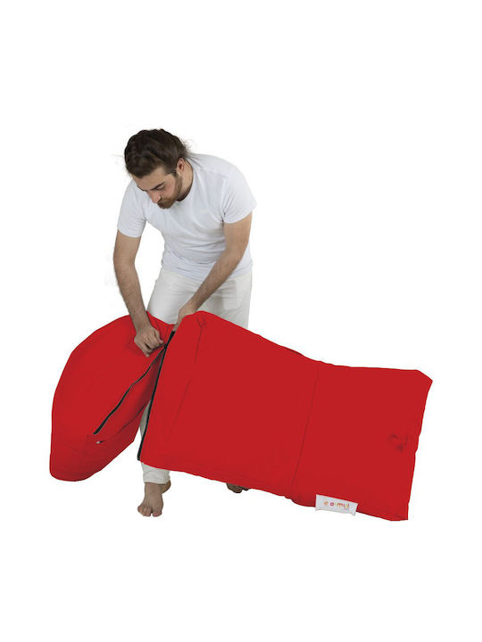 Πουφ Κρεβάτι Αδιάβροχο Siesta Κόκκινο 55x40x180cm