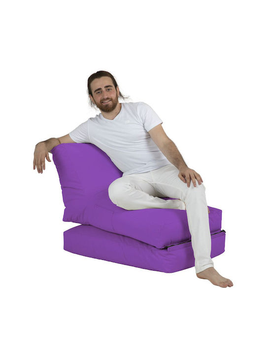 Πουφ Πολυθρόνα Αδιάβροχη Siesta Μοβ 55x40x180cm