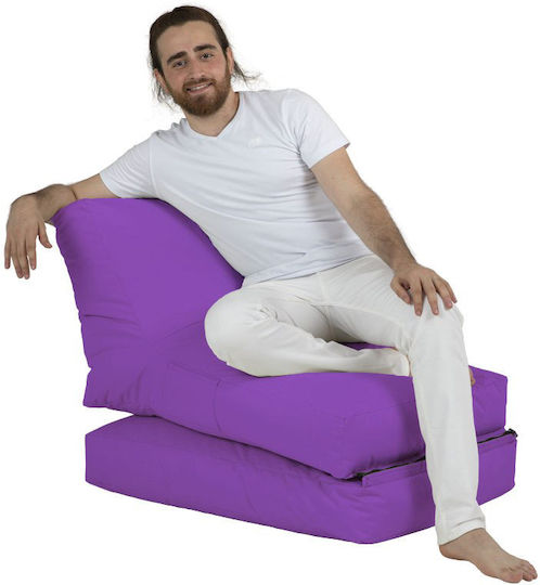 Πουφ Πολυθρόνα Αδιάβροχη Siesta Μοβ 55x40x180cm