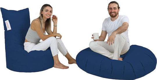Bean Bag Chair Waterproof Balina Blue 95x40x70cm