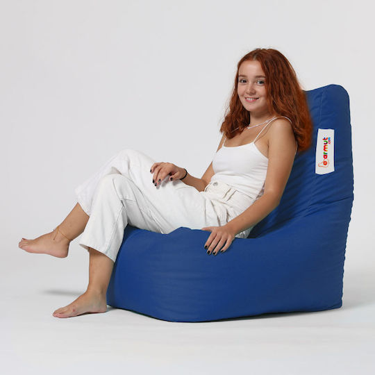Πουφ Sessel Diamond Blue 60x90x35cm