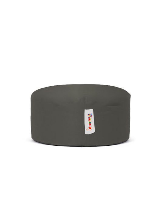 Bean Bag Chair Stool Waterproof Round Grey 55x55x30cm