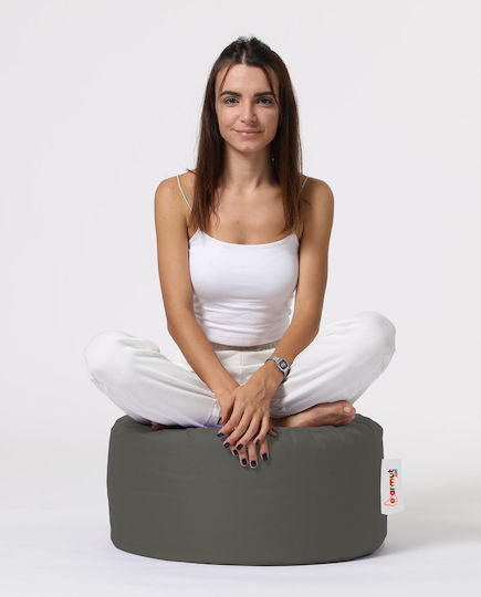Bean Bag Chair Stool Waterproof Round Grey 55x55x30cm