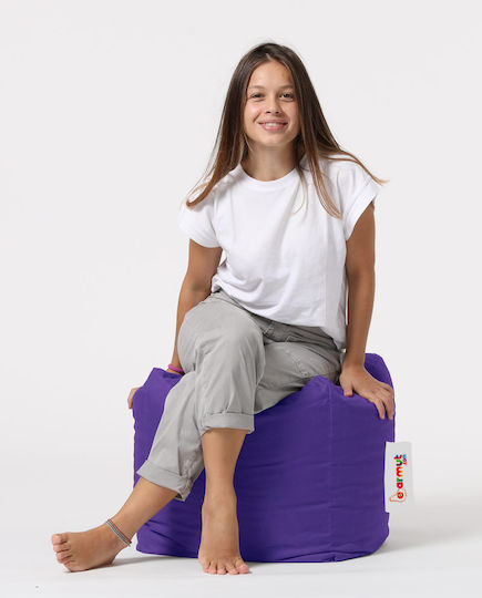 Πуф Стол Водоустойчив Square Лилаво 45x45x45см