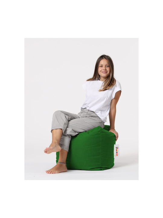 Waterproof Bean Bag Stool Poof Square Green 45x45x45cm