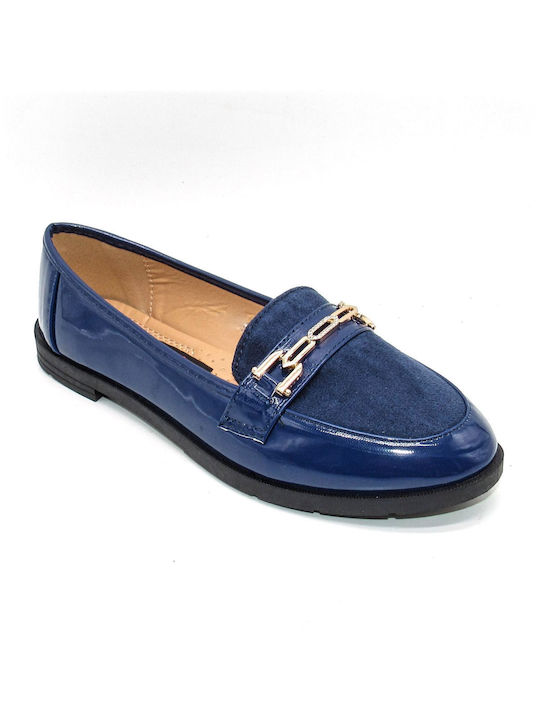 Super Mode Damen Loafers in Blau Farbe