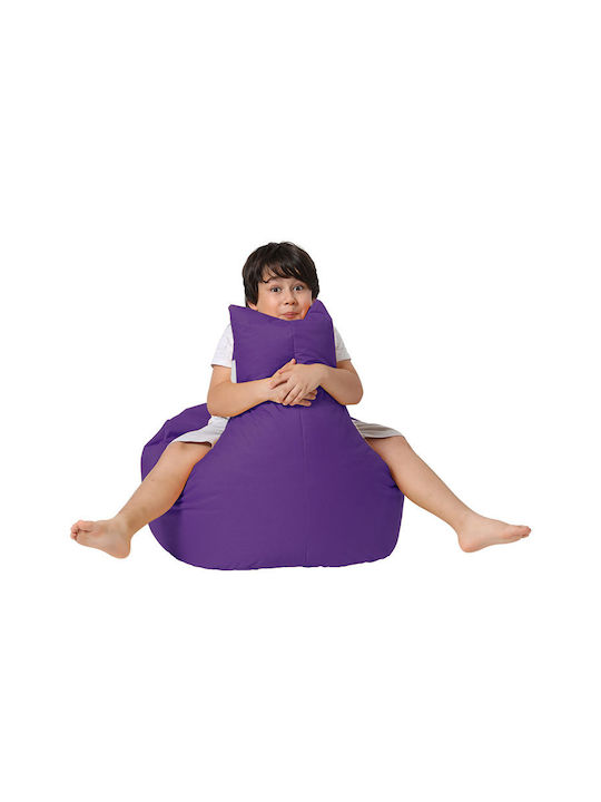 Πουφ Sessel Baton Purple 70x70x35cm