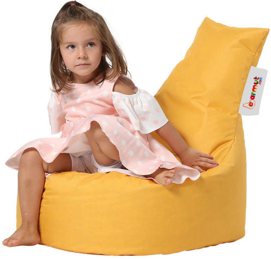 Πουφ Sessel Baton Yellow 70x70x35cm