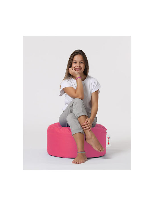 Waterproof Bean Bag Stool Poof Round Pink 55x55x30cm