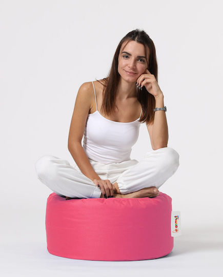 Waterproof Bean Bag Stool Poof Round Pink 55x55x30cm