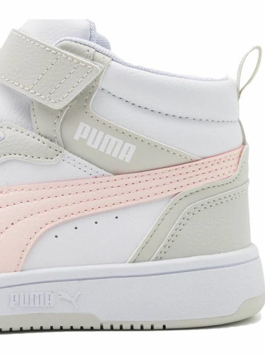 Rebound V6 Kids Sneakers High with Scratch White