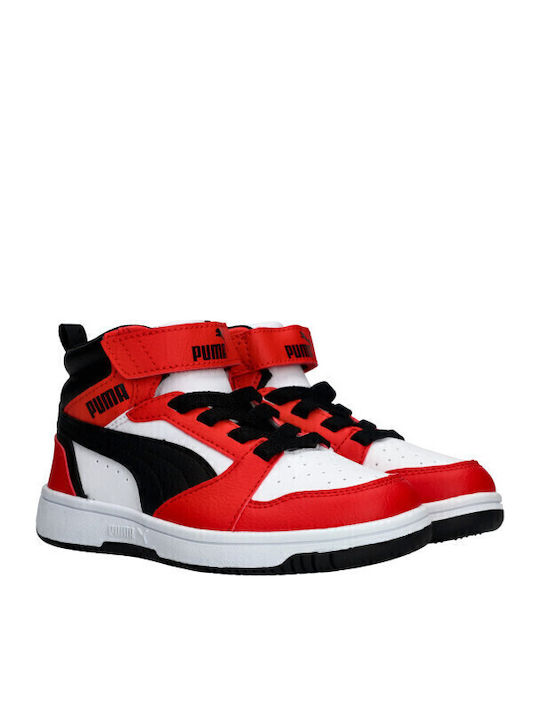 Rebound V6 Kids Sneakers High with Scratch White
