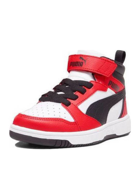 Rebound V6 Kids Sneakers High with Scratch White