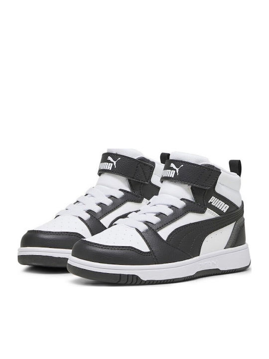 Rebound V6 Παιδικά Sneakers High με Σκρατς Λευκά