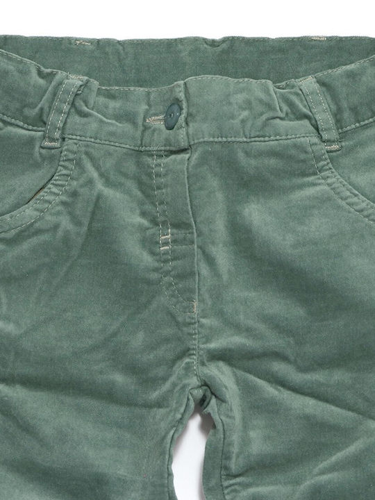 Pantaloni din catifea cu talie reglabilă (2273g) verde