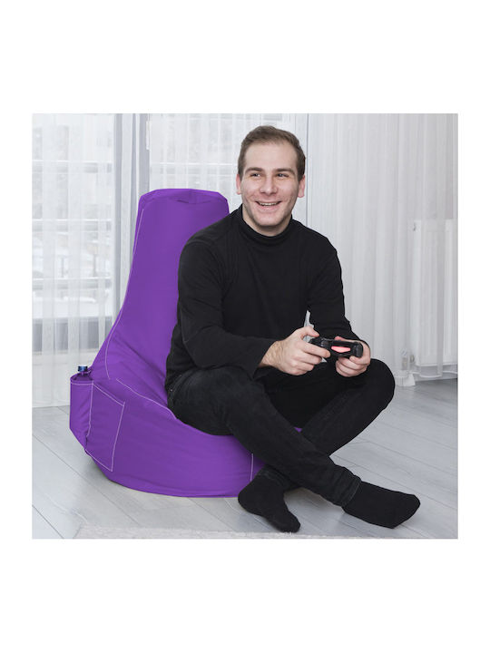 Waterproof Bean Bag Chair Poof Eva Purple 70x70x80cm