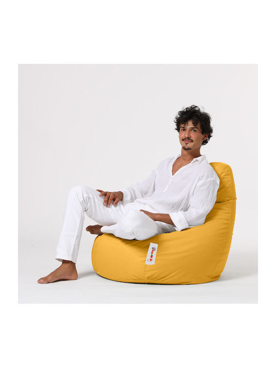 Πουφ Sessel Drop Yellow 80x80x80cm