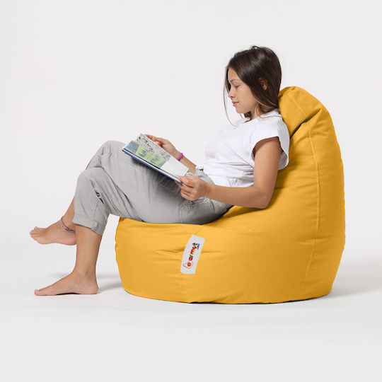 Πουφ Sessel Drop Yellow 80x80x80cm